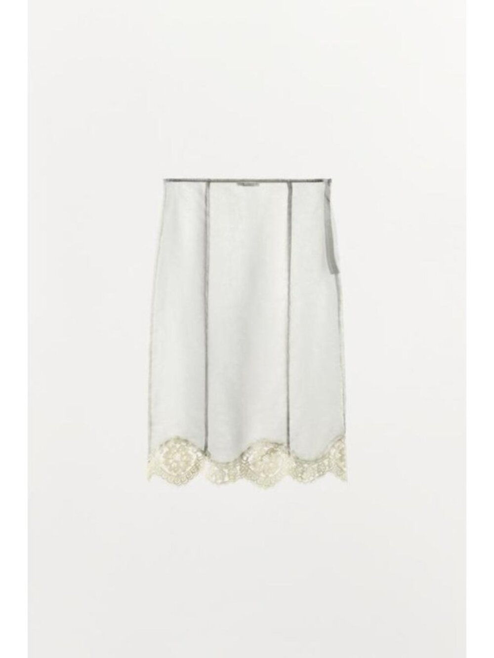 ZARA CONTRAST LACE SATIN SKIRT 1223/730/018